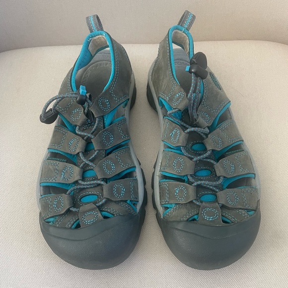 Keen Newport H2 Womens Size 7 Gray Blue Beach Walking Outdoor Sandals Shoes - Picture 1 of 9